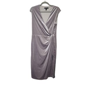 Elegant Silver Wrap Dress